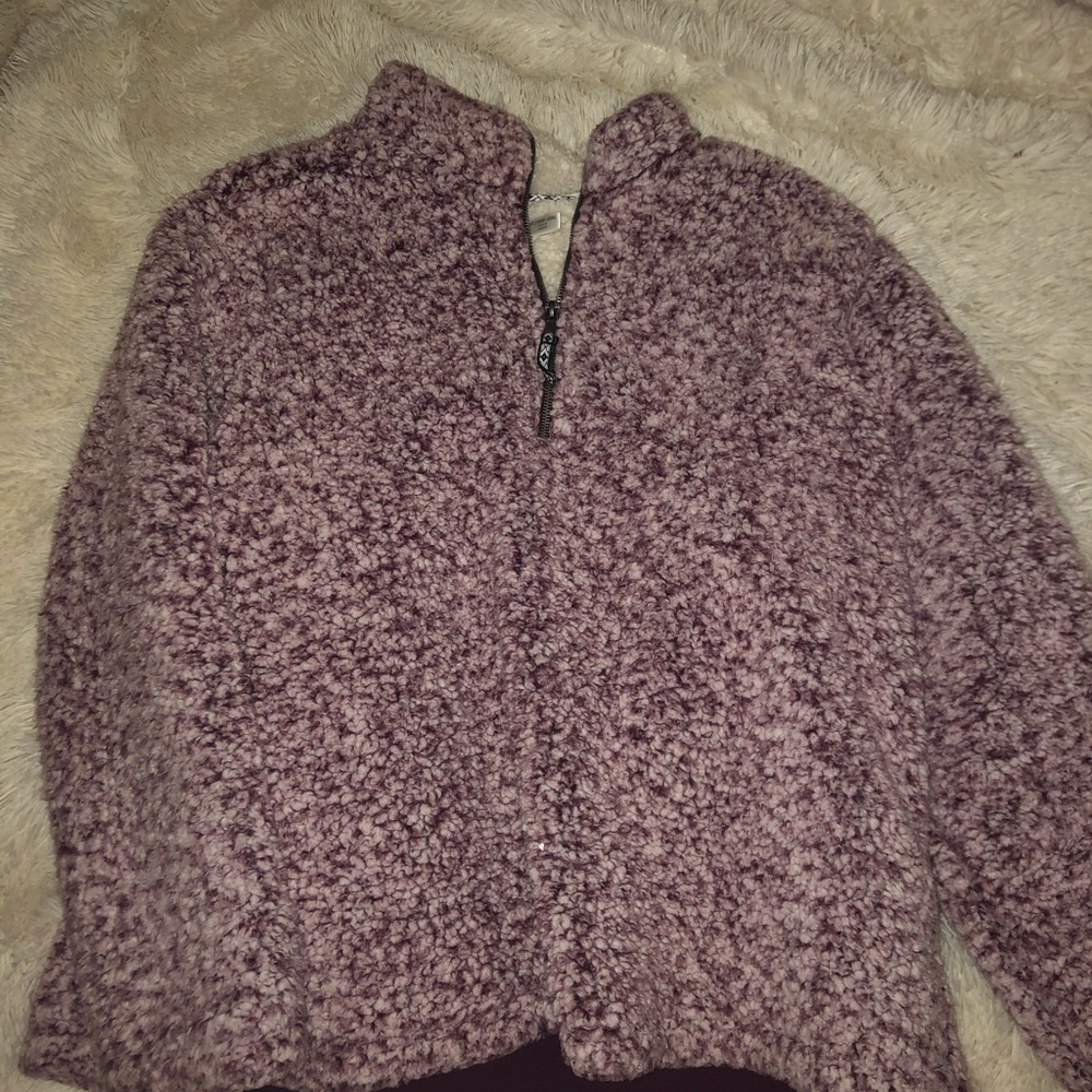 plum sherpa jacket